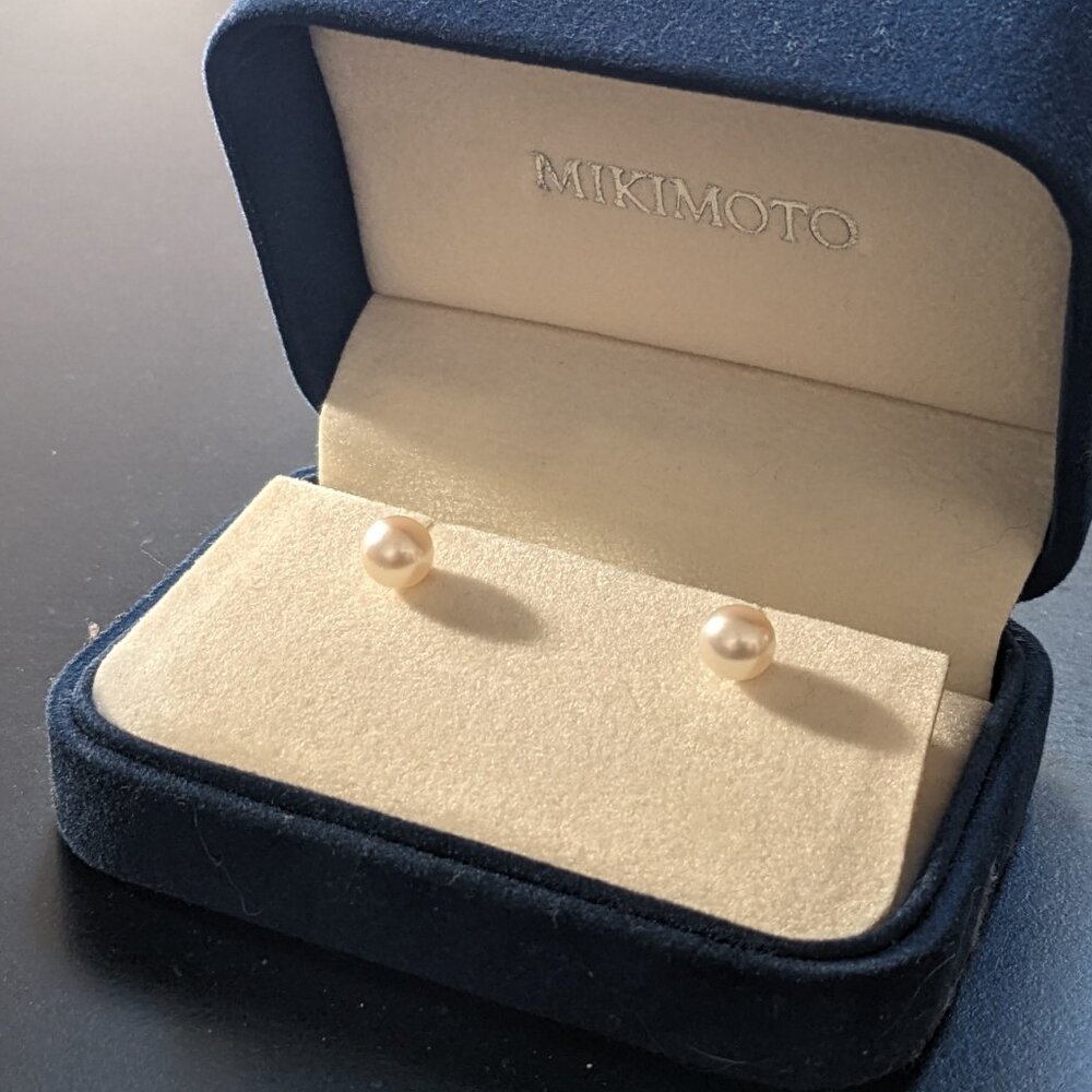 Mikimoto 18K Gold Pearl Earrings